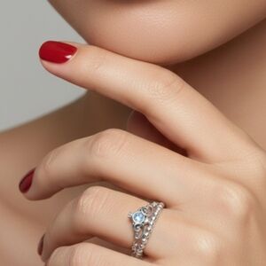 Size 9 - Disney Cinderella Blue Tiara Ring